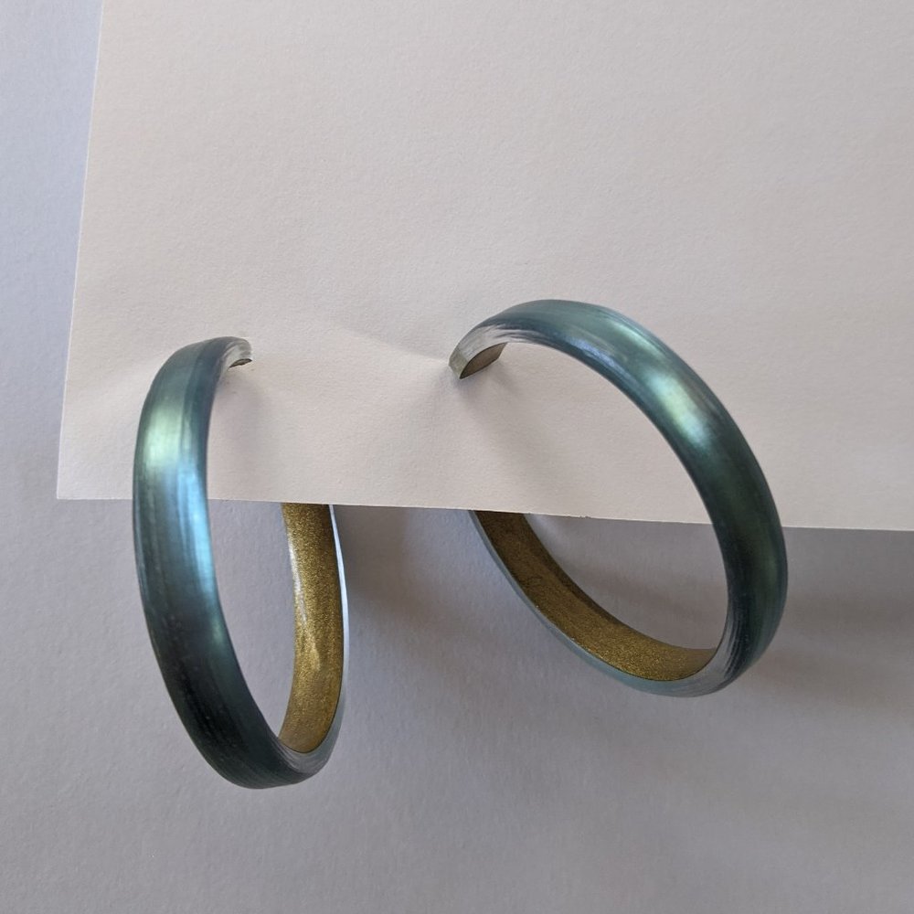 alexis bittar classic medium hoop earring